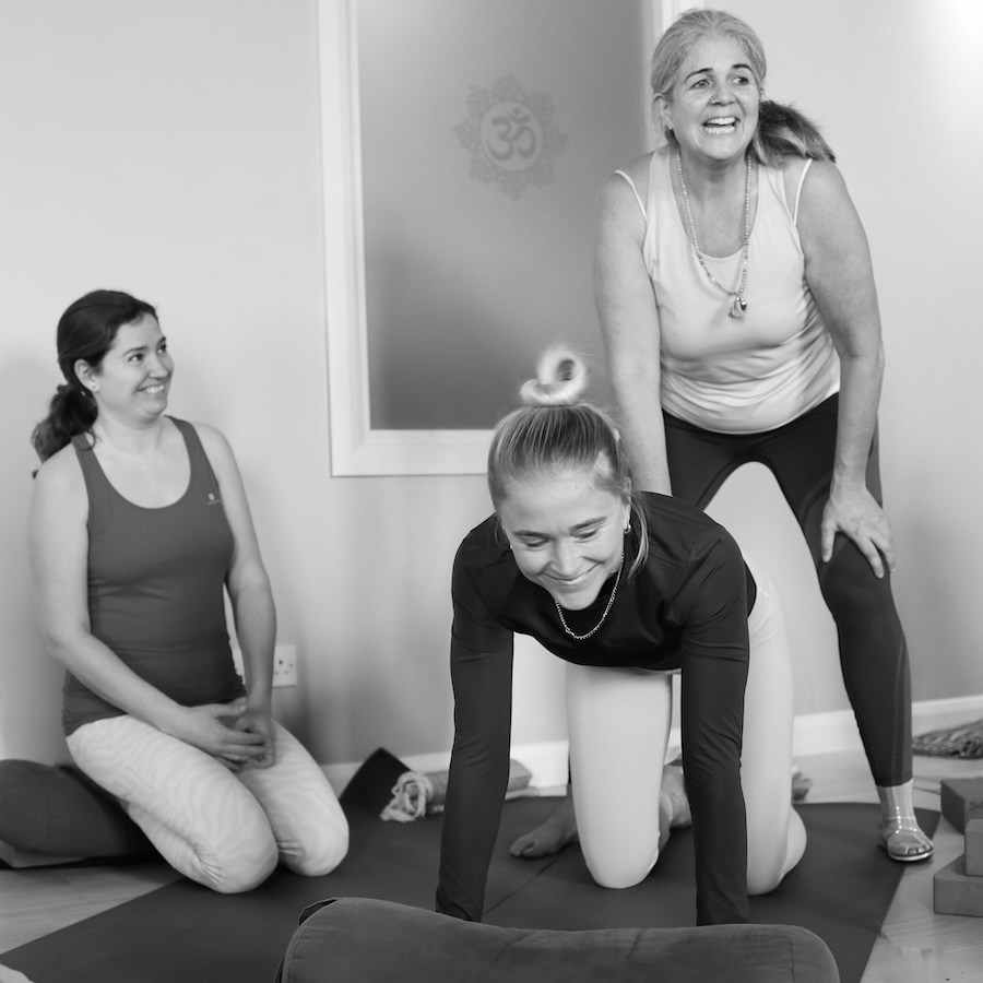 Alexa Dean with students of Pregnancy Yoga Teacher Training