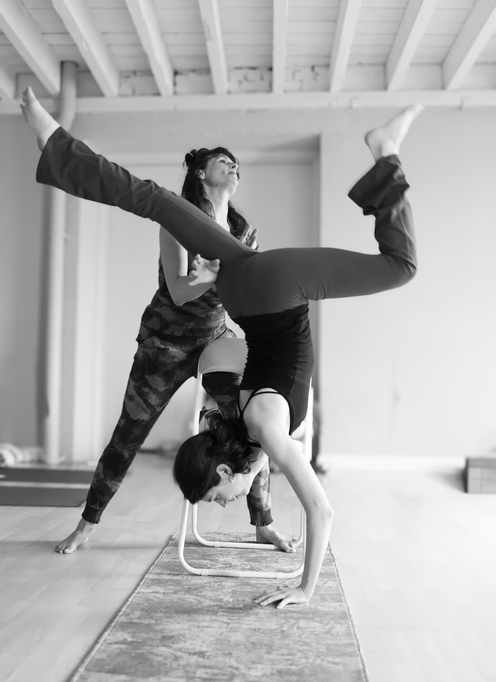 Charli Van Ness breaking down inversion postures for yoga teachers