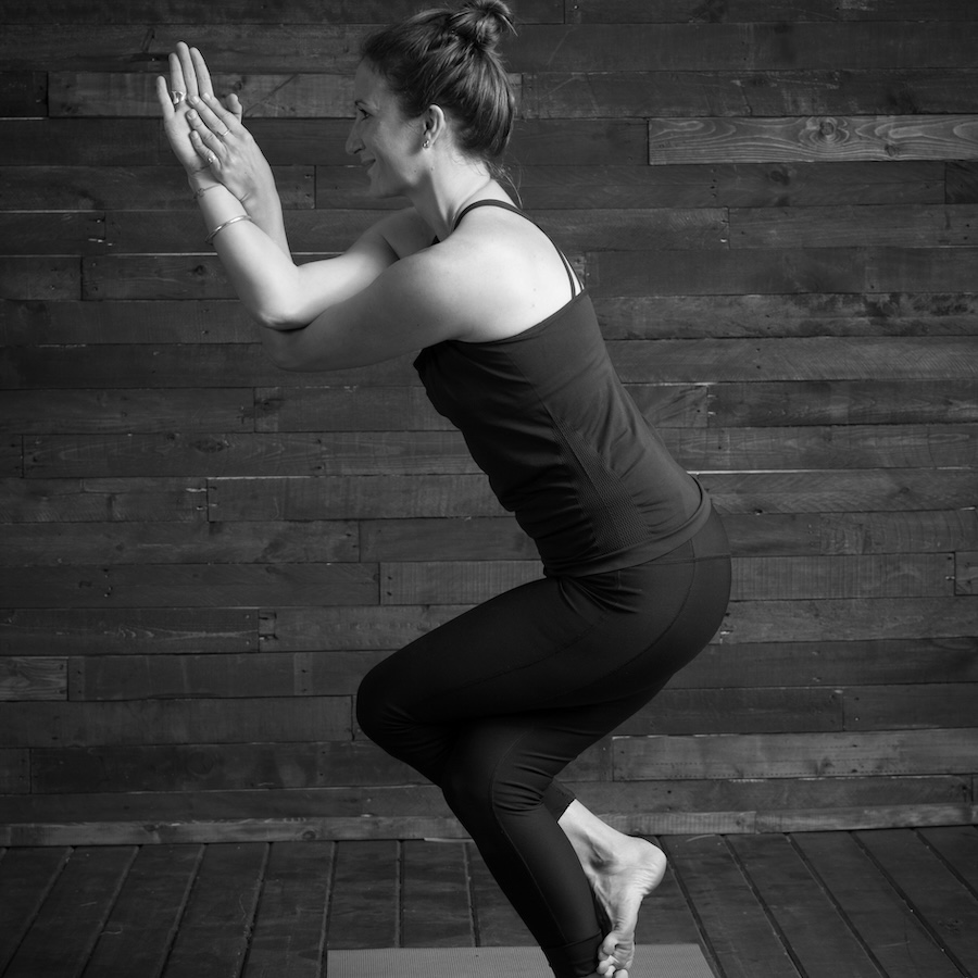Ellie Grace using Yoga poses during her Trauma Informed Yoga course