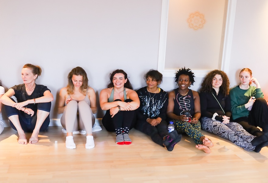 Trainees on the 200-hour teacher training, the Shala School of Yoga in London